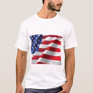 Camiseta de té con bandera americana para hombres