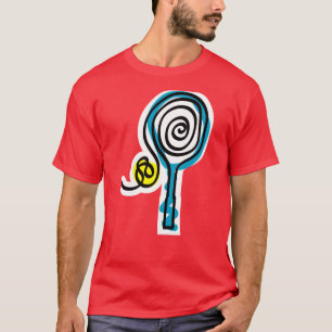 Camiseta de Te de Cuerda de Raqueta de Tenis Color