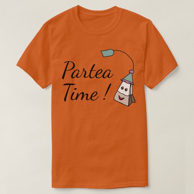 Camiseta de té y regalos de la fiesta gris (Diseño del anverso)