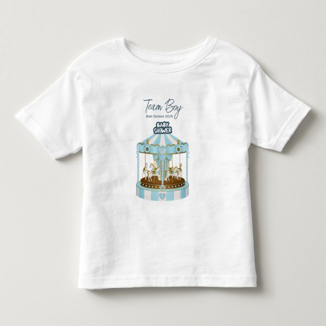 Camiseta de Team Boy Baby Shower 2025 (Anverso)