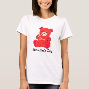 Camiseta de Teddy Bear El día de San Valentín - Pe
