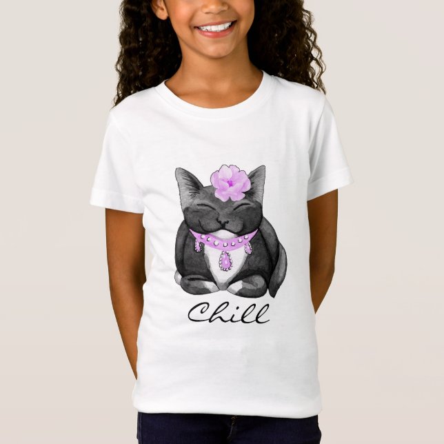 Camiseta De Tee Kitty Cute Tuxedo (Anverso)