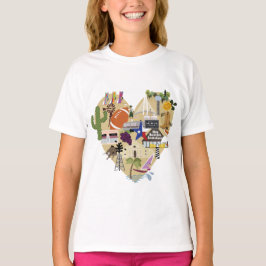Camiseta de Tejas del volante de los chicas