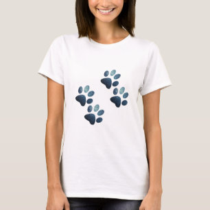 Camiseta de tela azul oscuro brillante de perro am