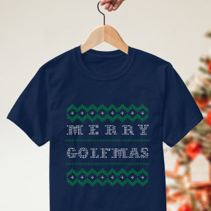 Camiseta de tema de golf Feliz Golfmas