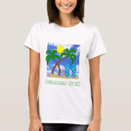 Camiseta de tema de playa divertido de verano