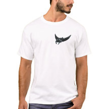 Camiseta de temática marina con la imagen de una r