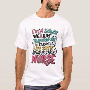 Camiseta de temperatura de matorrales de enfermera