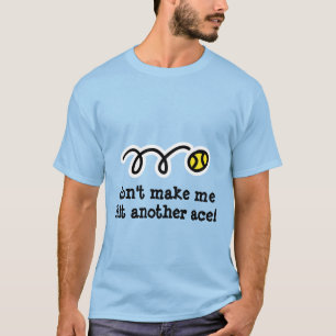 Camiseta de tenis corta con divertida consigna de