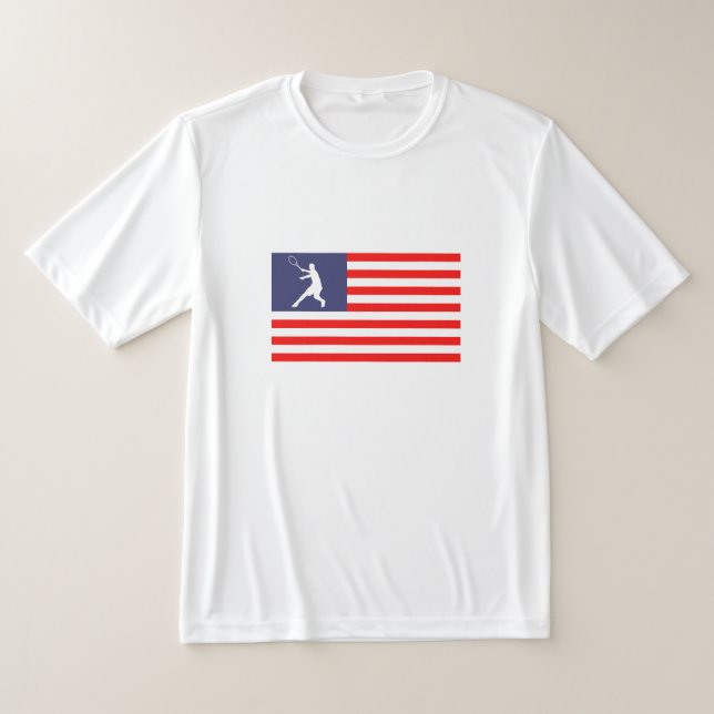 Camiseta de tenis de bandera norteamericana patrió (Distribución)