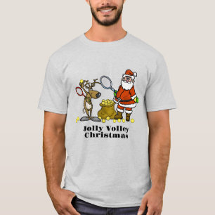 Camiseta de tenis de Santa y Navidades de renos