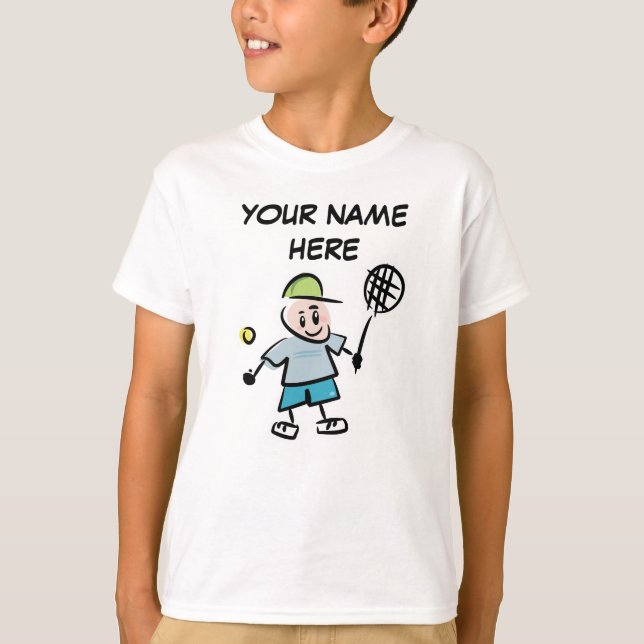 Camiseta de tenis de un niño personalizado (Anverso)
