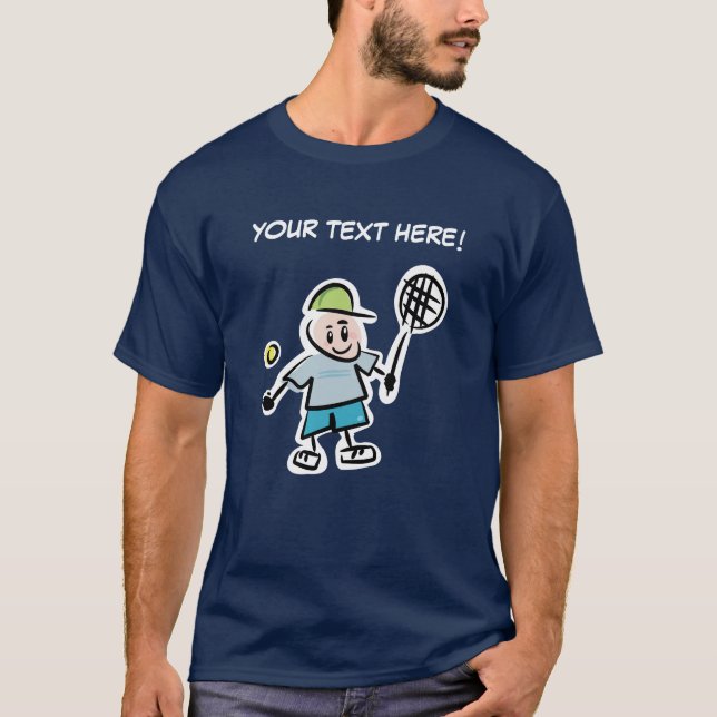 Camiseta de tenis masculina de personalizar (Anverso)