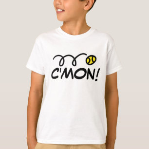 Camiseta de tenis para niños con eslogan divertido