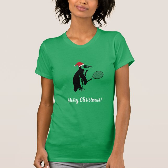Camiseta de tenis pingüino Navidades (Anverso)
