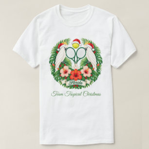Camiseta de tenis tropical de Navidad personalizad