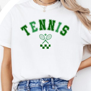 Camiseta de tenis verde clásica - Fuente vintage
