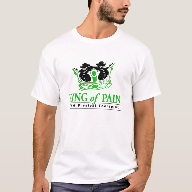 Camiseta de terapia física "Rey del dolor" (Anverso)