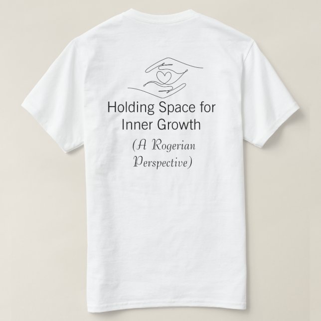 Camiseta de terapia que sostiene el espacio de con (Reverso del diseño)