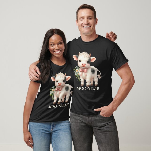 Camiseta de ternera bebé divertida Moo-Yeah  (Unisexo)