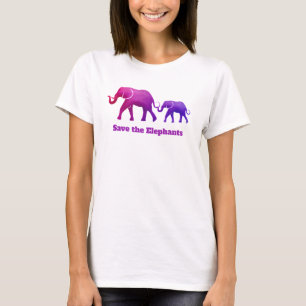 Camiseta de ternera de vaca rosa púrpura Ombre ele
