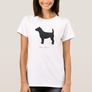Camiseta de Terrier de mojón (silueta negra)