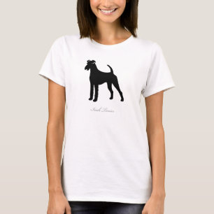 Camiseta de Terrier irlandés (silueta negra)