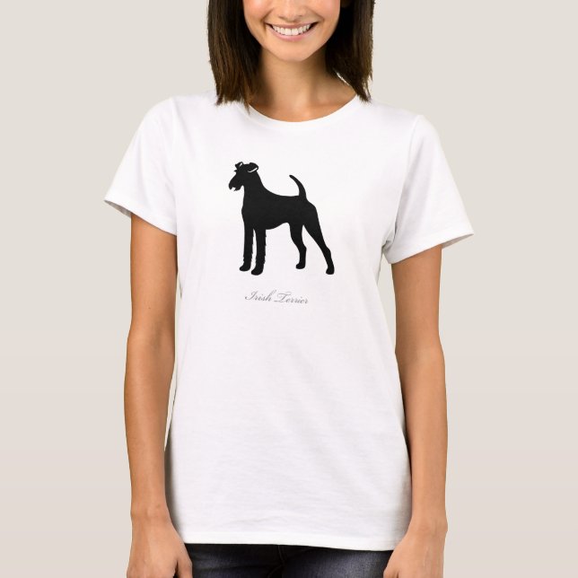 Camiseta de Terrier irlandés (silueta negra) (Anverso)