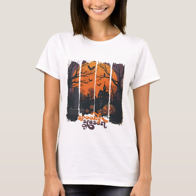 Camiseta de Terror con Mansión Encantada (Anverso)