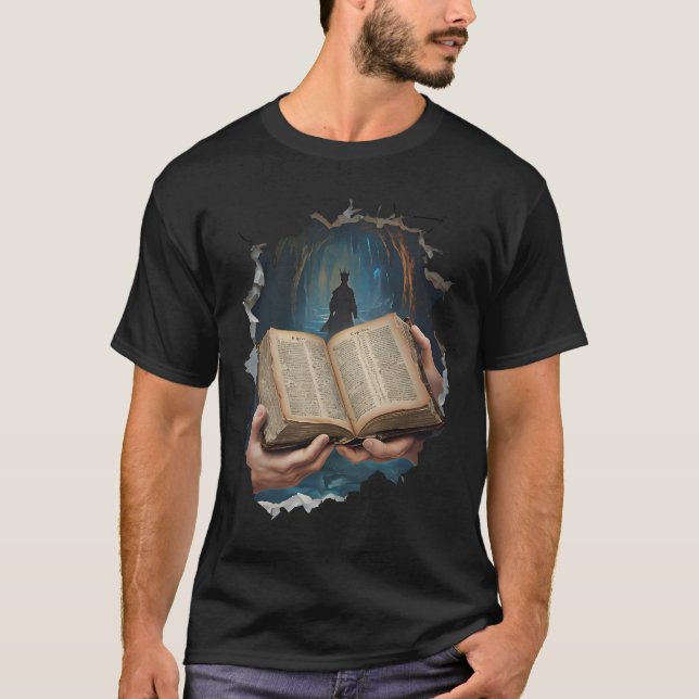 Camiseta de terror de la biblioteca maldición - ar (Anverso)