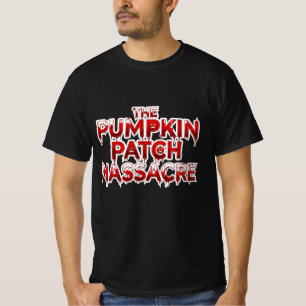 Camiseta de terror de la masacre del parche de cal