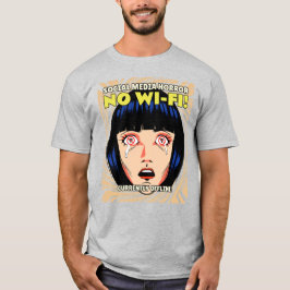 Camiseta de terror de los medios sociales