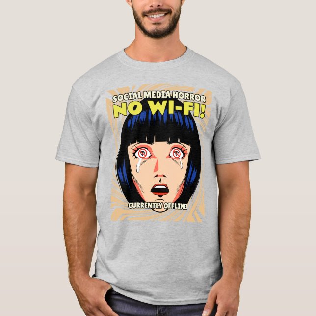 Camiseta de terror de los medios sociales (Anverso)