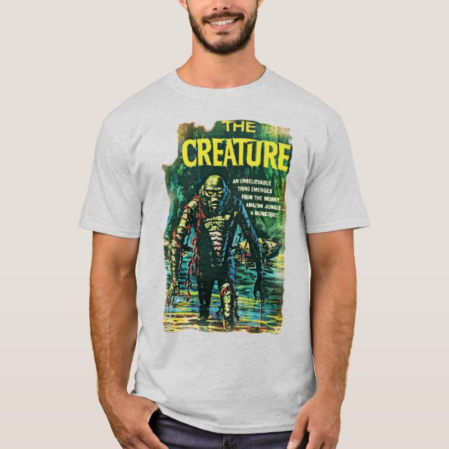 Camiseta de terror retro "THE CREATURE" (Anverso)