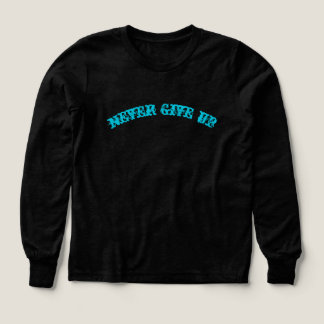 Camiseta De Texto Azul Motivacional Nunca Te Rinda