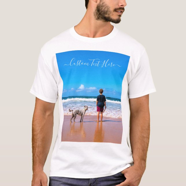 Camiseta de texto con foto personalizada regalo de (Anverso)