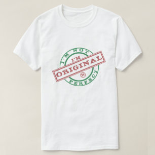 Camiseta de texto con sello