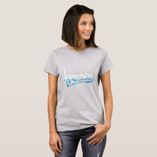 Camiseta de texto congelado