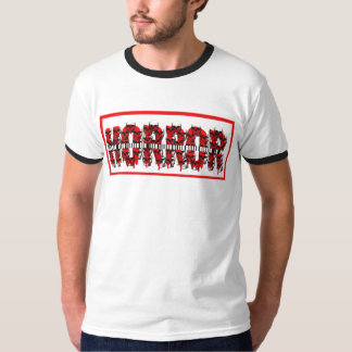 Camiseta de texto de cráneo de terror espeluznante