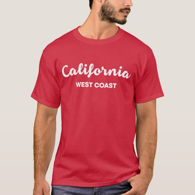 Camiseta de texto de diseño de la Costa Oeste de C (Anverso)