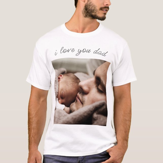 Camiseta de texto de foto personalizado - Te amo p (Anverso)