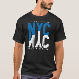 Camiseta de texto de New York City USA