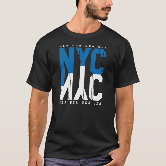 Camiseta de texto de New York City USA (Anverso)