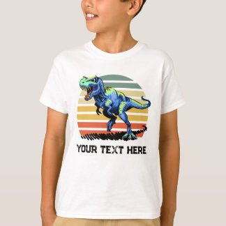 Camiseta de texto de Personalizado de T-Rex en eje