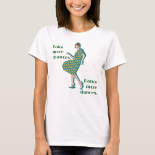 Camiseta de texto de Personalizado verde de baile