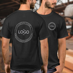 Camiseta de texto del logotipo circular trasera de
