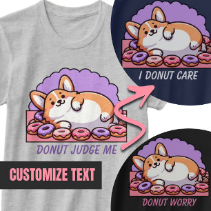 Camiseta de texto del Personalizado de Corgi de Cu