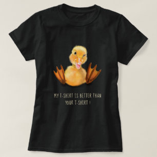 Camiseta de texto divertida de Wink Wink con pato