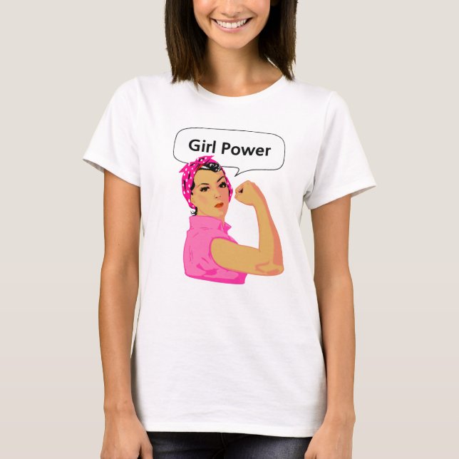 Camiseta de texto editable Girl Power (Anverso)