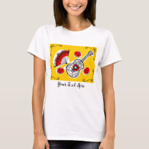 Camiseta de texto en las esquinas de los souvenirs